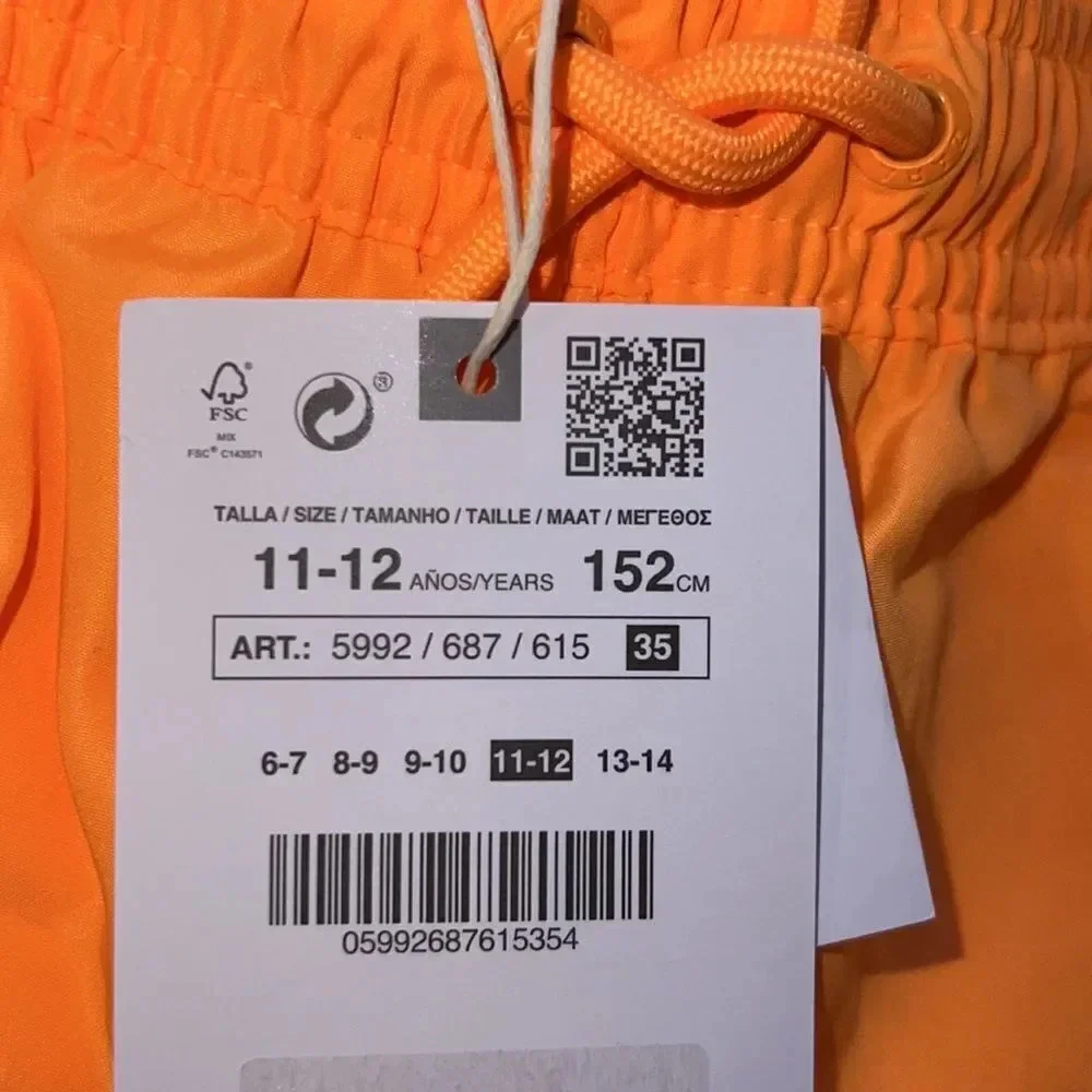 ZARA Kids | Orange | CONTRAST PIPING SWIMSUIT